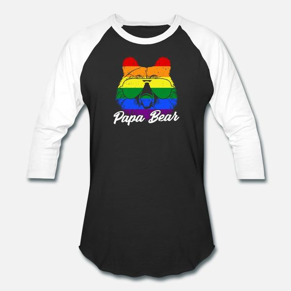 

papa bear lgbt gay pride t shirt men printed 100% cotton size s-3xl formal interesting humor spring autumn outfit shirt
