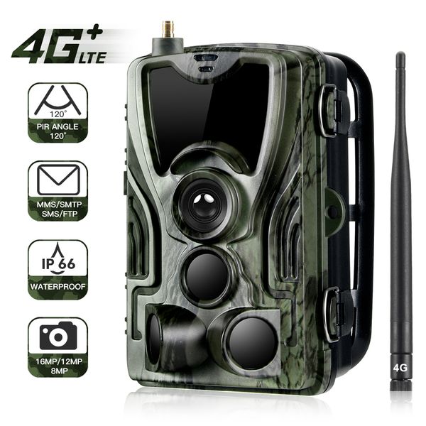 HC-801LTE 4G MMS/SMS/Email Hunting Camera 16MP 1080p Night Vision Trail 0.3S Trigger Wireless Surveillance Scout IP66