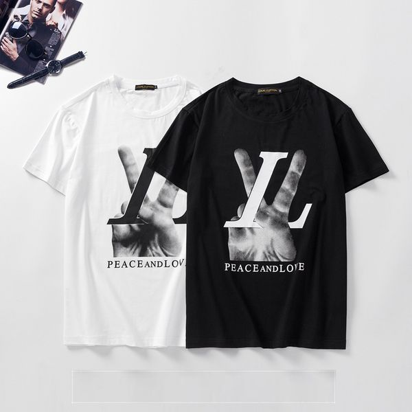 

20ss europe luxury paris model letter printing tee cool tshirt men women clothes casual t shirt 223, White;black