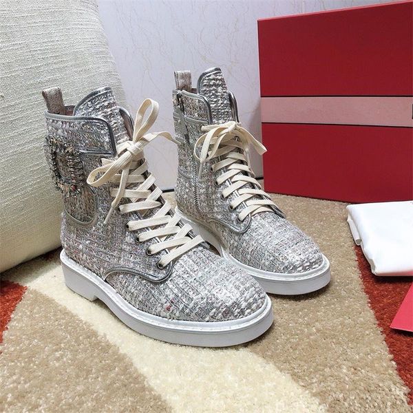 

роскошные ботильоны женщины rhinestone botas de mujer winter ботинес mujer лучшие качества обувь для женщин zapatillas размер 35-39, Black