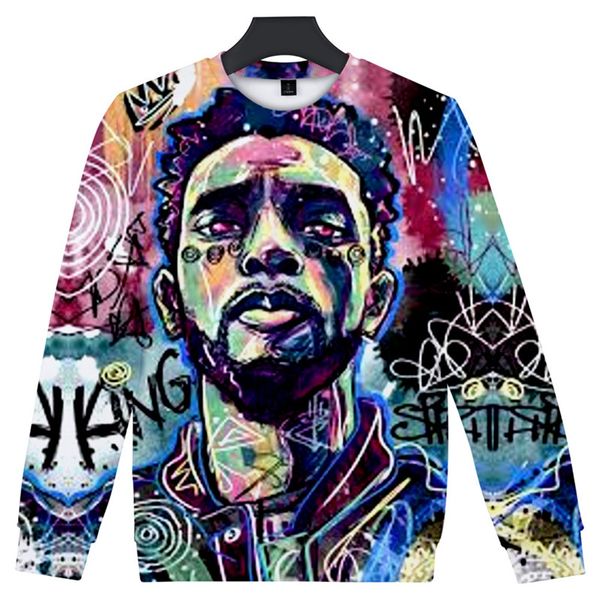 

men women wakanda sweatshirts rip wakanda pattern sweatshirts casual crew neck long sleeve sweatshirts men women clothes, Black