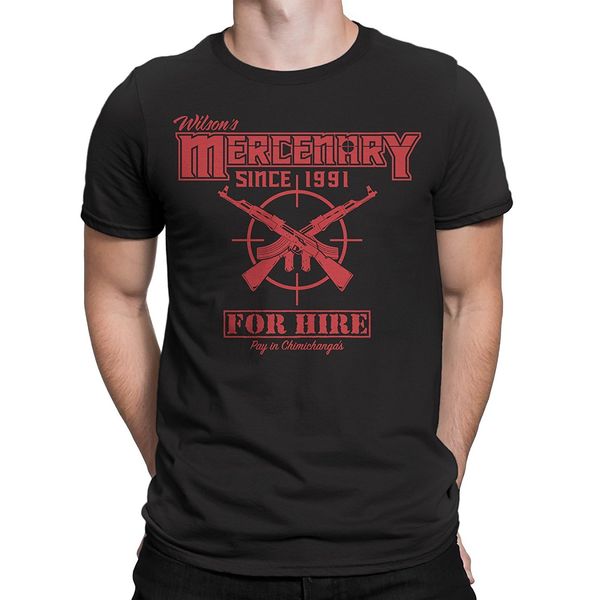 

2019 new summer cool tee shirt secret level deadpool inspired-wade's mercenary for hire t-shirt pay in chimichangas black