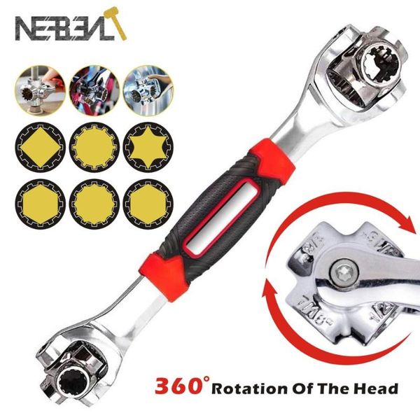

multipurpose tiger wrench 8 in 1 tools socket works universal ratchet spline bolts torx sleeve rotation hand tools