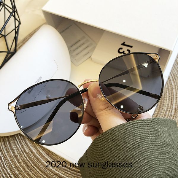 

fashion oversized round sunglasses women brand designer big sun glasses female man driving sunglasses with box nx, White;black