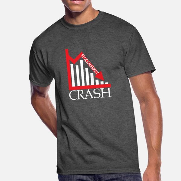 

stockmarket stocks market crash crisis t shirt men printing 100% cotton crew neck cool interesting fashion spring autumn family shirt