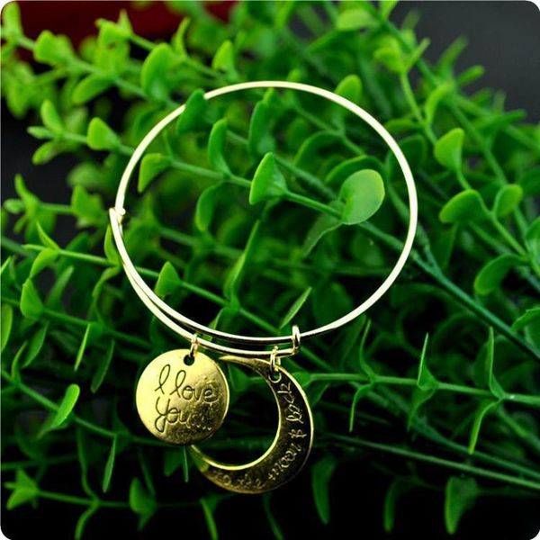 

для браслеты и браслеты золото луны любви назад луны вы silver charm whole2019 xsjls, Golden;silver