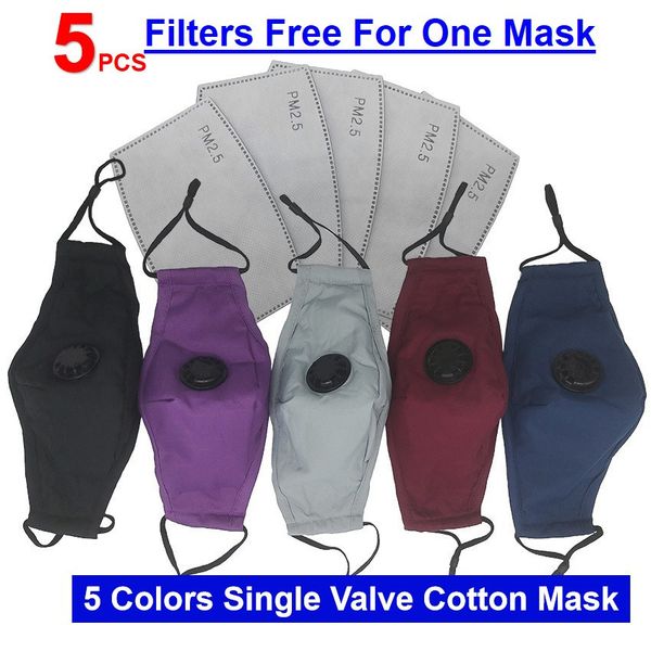 

pcs activated 5 carbon pm2.5 filters with one mask colorful cotton mask colorful face mask valve dhl ing