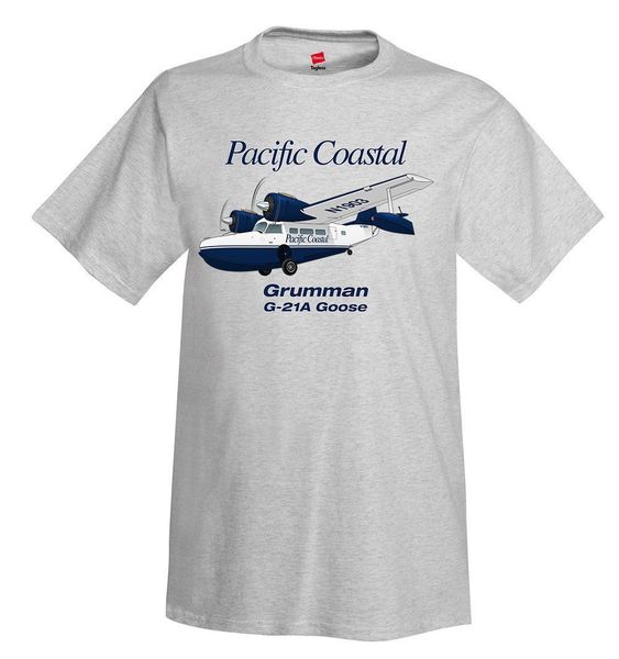 

2019 summer men's t shirt fashion 100% cotton grumman g-21a goose (blue) airplane t-shirt - personalized with your tee shirt
