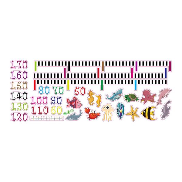 

submarine animal heart stickers height measure wall sticker kids wall stickers cute kids room decorations simple home decor