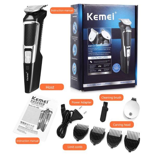 

1 cheveux style coupe de cheveux ensemble kemei km-1605 puissant tondeuses a cheveux sans fil rechargeable electrique tondeuse a qqotr