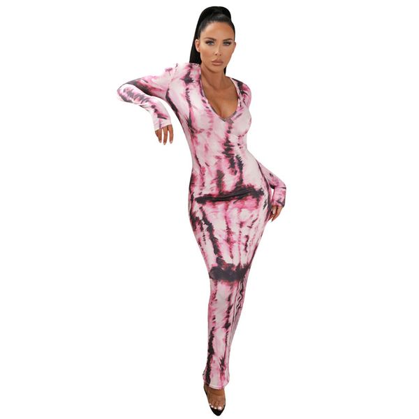 

women dresses fashion pattern bodycon dresses casual crew neck long sleeve slim long dress women clothes, Black;gray