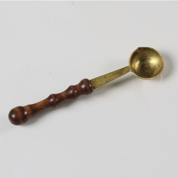 

wax seals specified spoon, vintage wooden handle sealing wax spoon