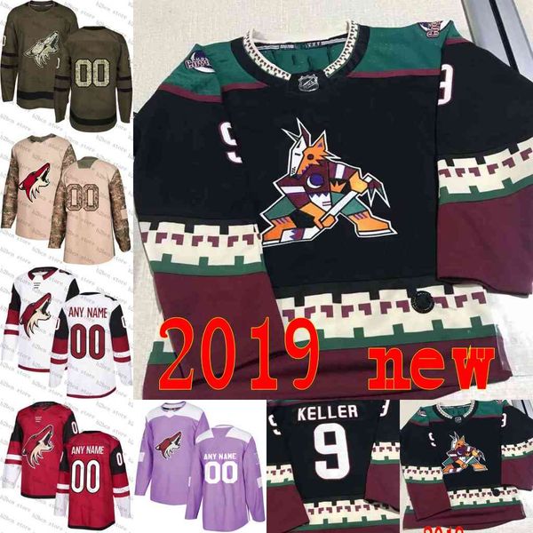 

mens youth women arizona coyotes clayton keller jeremy roenick derek stepan custom oliver ekman-larsson brendan perlini hockey jersey, Black;red