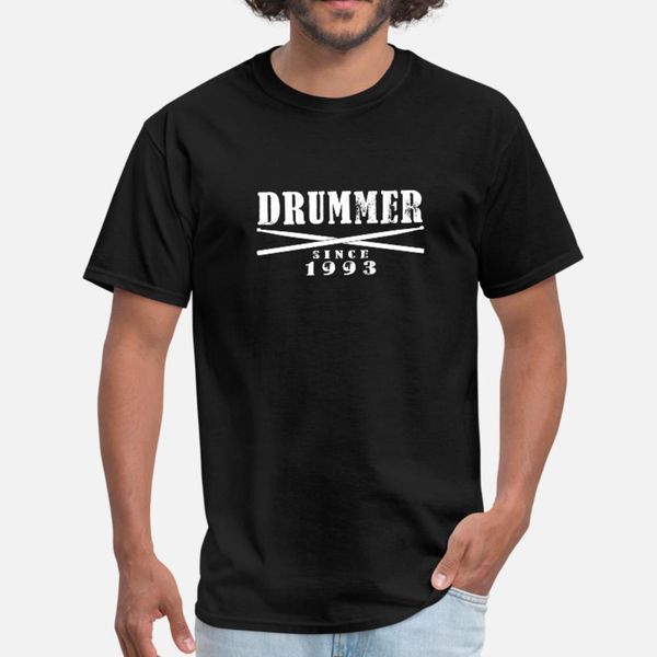 

drummer drummer since 1993 t shirt men custom cotton round neck pictures crazy funny spring autumn slim shirt