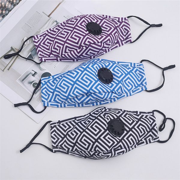 

fashion women face mask skull print dustproof anti-fog face masks with pm2.5 filter breather valve mouth cover washable sports face mask hot, Blue