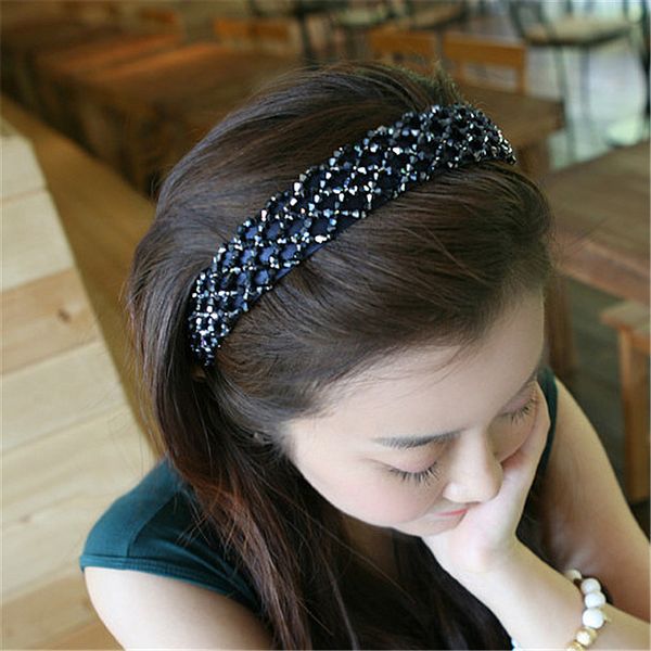 

new handmade glass beads hairbands for women fashion vintage hair jewelry 2020 crystal hairbands trending hair accessories, Golden;silver
