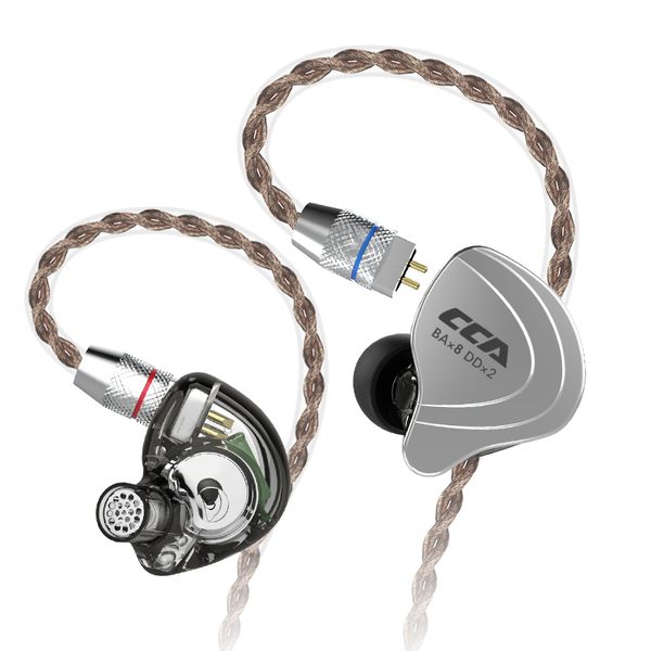 

cca c10 4ba+1dd hybrid in ear earphone hifi monito running sports earphone 5 drive unit headset kz bluetooth cable for cca c10