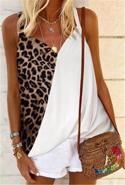 

leopard print short sleeved t shirt o neck summer tees fashion wear cacual female clothes women designer shirt, White