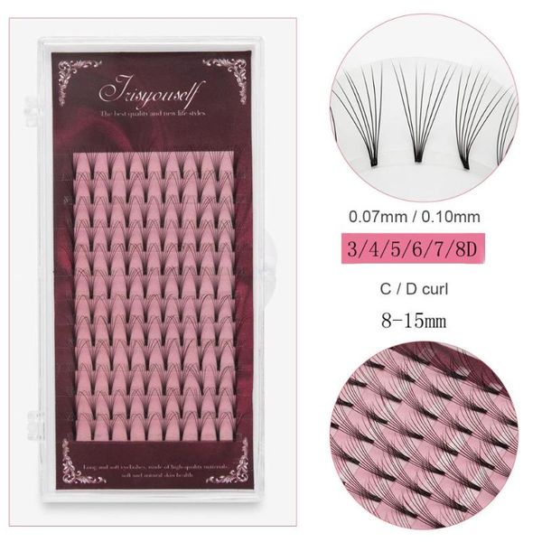 

false eyelashes irisyouself 12lines premade volume fans lashes faux mink individual eyelash maquiagem cilios for professionals extension