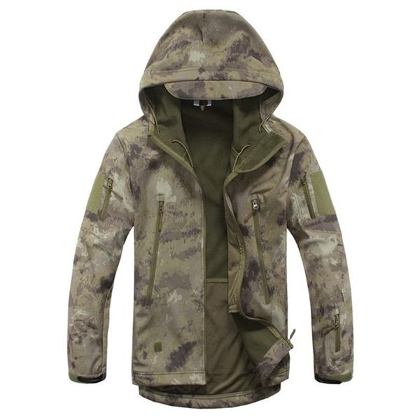 

мужского открытого скалолазание ветрозащитного tactical soft shell jacket флис с капюшоном пальто, Blue;black