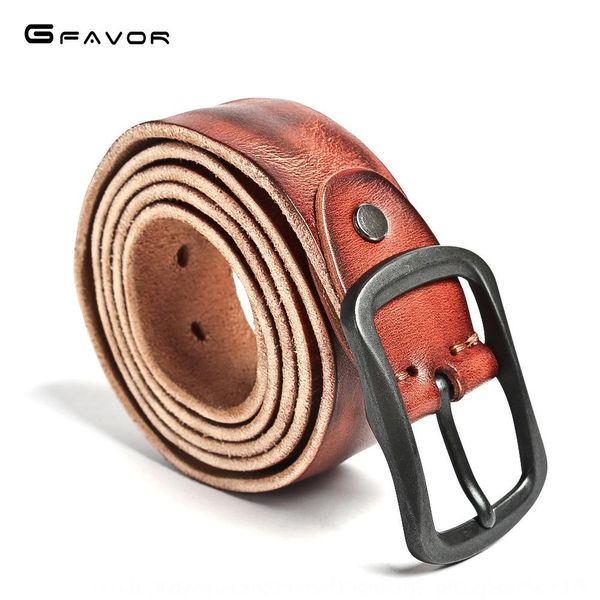 

source point steel pin pin men s genuine leather pinfirst layer cowhide belt new widened01, Black;brown