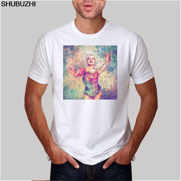 

new arrived o-neck men t-shirt cotton marilyn monroe vintage t shirt shubuzhi fashion cool hip-hop tshirt casual homme