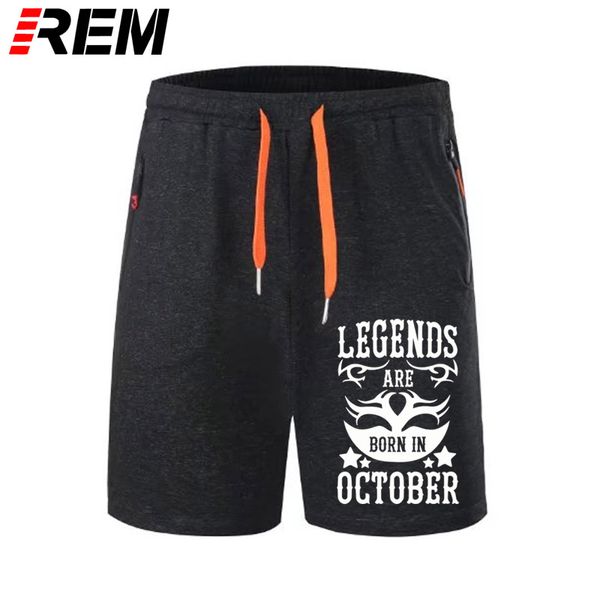 

men fashion legends are born in october funny birthday gift cotton o- neck raglan sleeve t shirt panties short pants