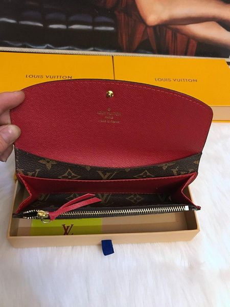 

горячие продавать 3 цвета моды одиночной молнии pocke мужчин женщины кожаного бумажник леди дама длинный кошелек с оранжевой коробкой картой, Red;black