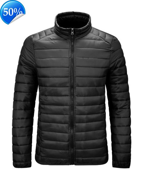 

men's winter warm outdoor down jacket fashion 7lliaaba, Black