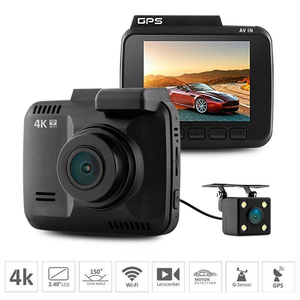 

cgjxsmini car dvr mini dash cam 4k 2160p car dashboard camera built -in gps wifi g -sensor windscreen suction mount dvr night vision smart a