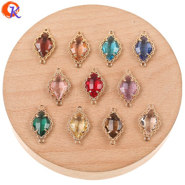 

cordial design 50pcs 13*21mm jewelry accessories/hand made/oval shape/crystal connectors/diy jewelry making/earring findings t200812, Bronze;silver