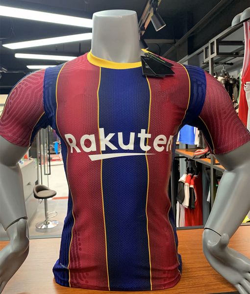

2019 2020 barce player version soccer jersey with 5 champions patches uniform skinny jersey, Black;yellow