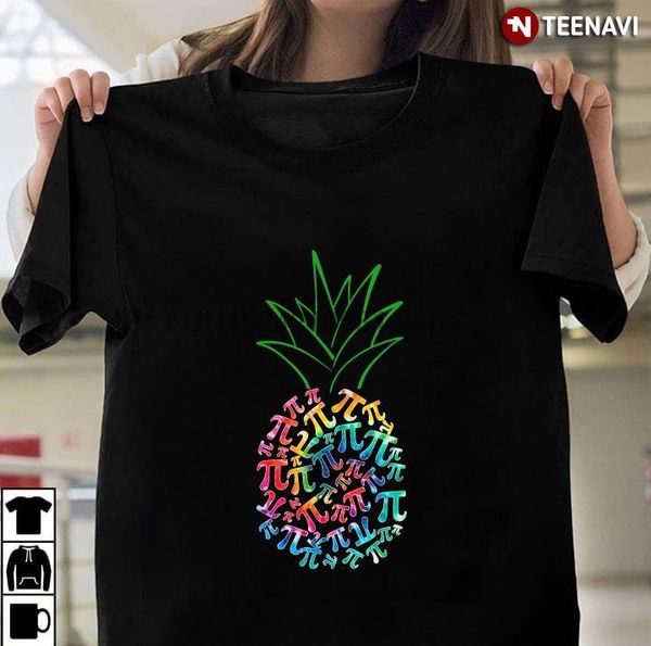 

men t shirt math teacher tie dye pineapple pi day kids women tshirts