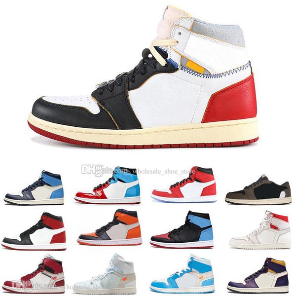 

1 1s bloodline obsidian men basketball shoes unc to chicago fearless royal blue black toe mens womens designer trainer sports sneakers