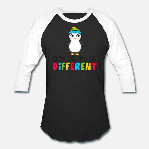 

it's ok to be different penguin autism awareness t shirt men knitted short sleeve euro size s-3xl fitness humor spring original