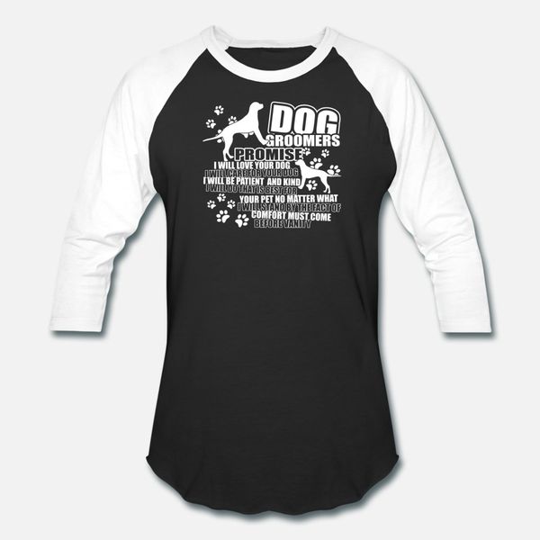 

dog groomer , dog groomer's promise t shirt men designing short sleeve o-neck family loose breathable summer natural shirt