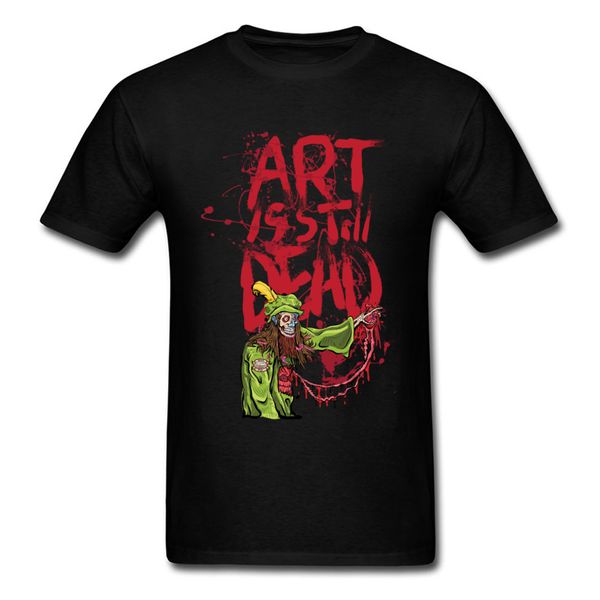 

art is dead davinci tshirt horror zombie men casual t shirt crew neck summer fall 100% cotton t-shirts 2018