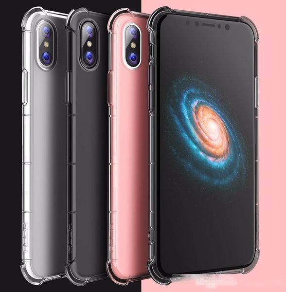 

for iphone x clear case hard pc back+tpu bumper corner cushion shockproof dirty resisent phone case for iphone x case protective shield