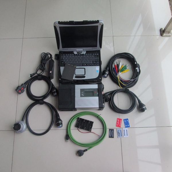 

super mb star c5 sd connect diagnostic tool with cf19 toughbook lapwith mb star c5 software 2020.06 ssd ready to use