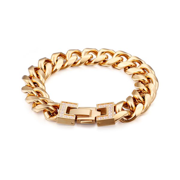 

korean version of the new stainless steel bracelet fashion titanium steel bracelet gold color, Black