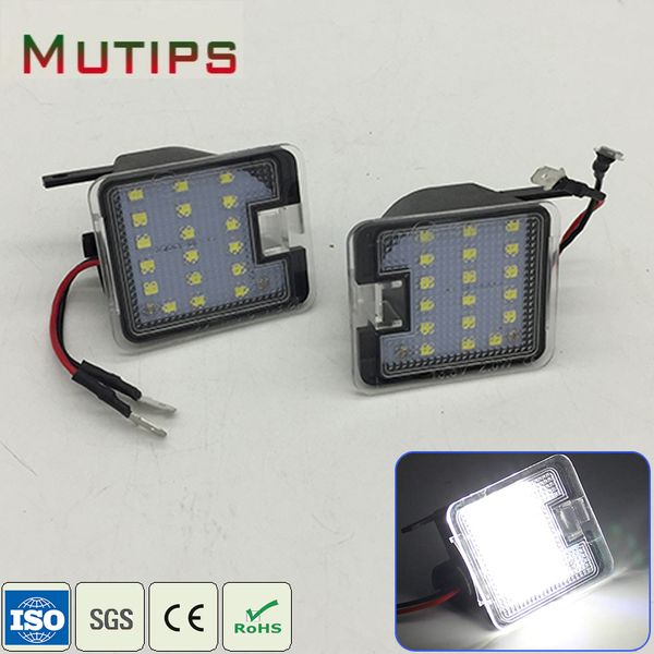 

mutips 1set car led side mirror lights 12v for focus c-max kuga escape mondeo rear under mirror lamp bulb kit accessories