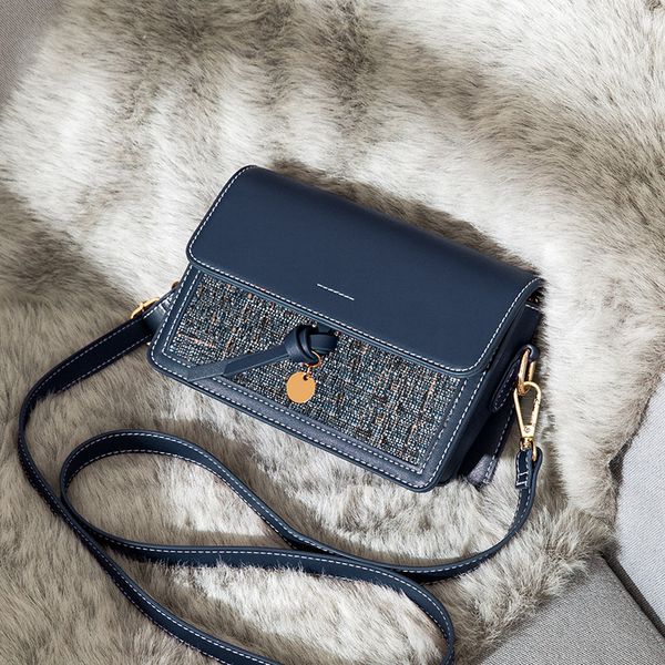 

bag women's 2020 new style autumn and winter korean-style versitile fashion square sling bag genuine leather shoulder