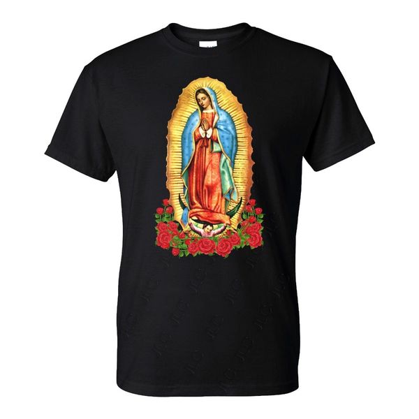 

2019 new fashion man t-shirt virgen de guadalupe black t-shirt (sizes s-4xl) ready to ship casual t-shirt
