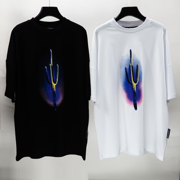 

2020angels beauty tide palm printing angels pa loose casual sports round neck short sleeve t-shirt men and women 080809-01, White;black