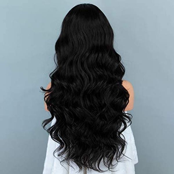 

360 lace frontal wigs 30 inch brazilian remy body wave lace front human hair wigs pre plucked with baby hair for women, Black;brown
