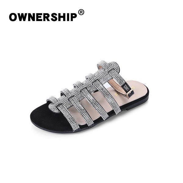 

woman sandals shoes ladies peep toe fashion footwear women rome wedges women's crystal 2020 casual summer plus size 43 open, Black