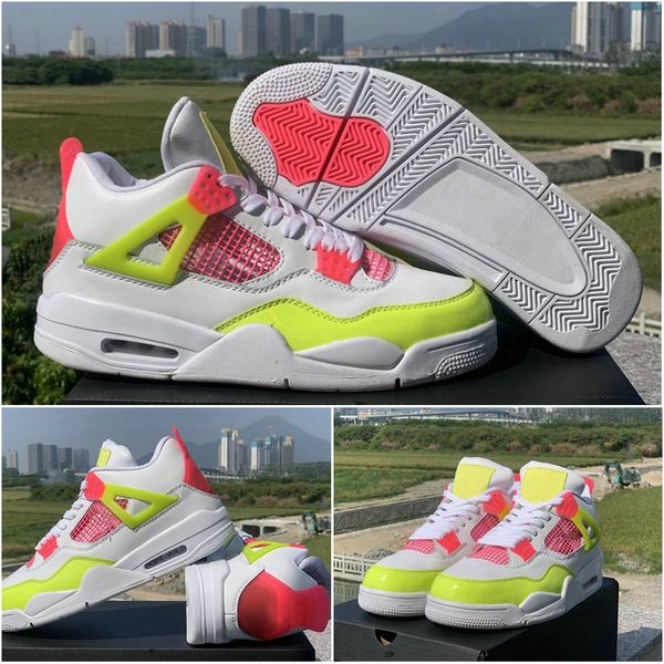 

2020 новых женщин gs lemon venom 4s iv баскетбол обувь женщина девушки jumpman 4 розовый желтый белый спортивные кроссовки chaussures тренер