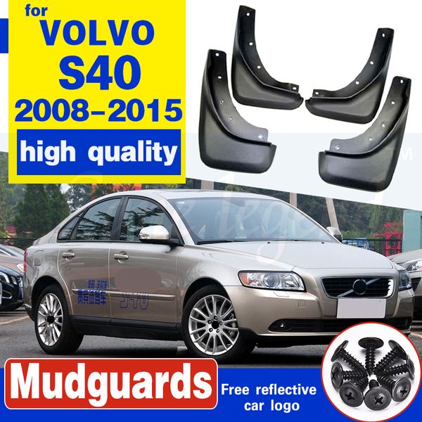 

4pcs auto mudflaps fit for volvo s40 2008 2009 2010 - 2015 mudguards mud flap splash guards fender flare mudguard accesories