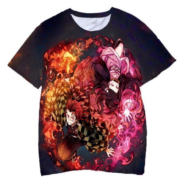 

3d cartoon demon slayer anime ghost blade boy gifts for 3d print shirts kawaii comics funny men clothing