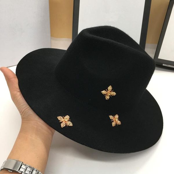 

new winter wool sir hat joker british men and women fashion felt hat panama han edition y200110, Blue;gray